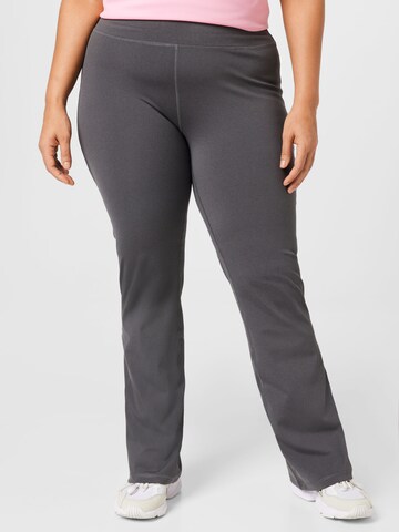 Only Play Curvy Flared Workout Pants in Grey: front