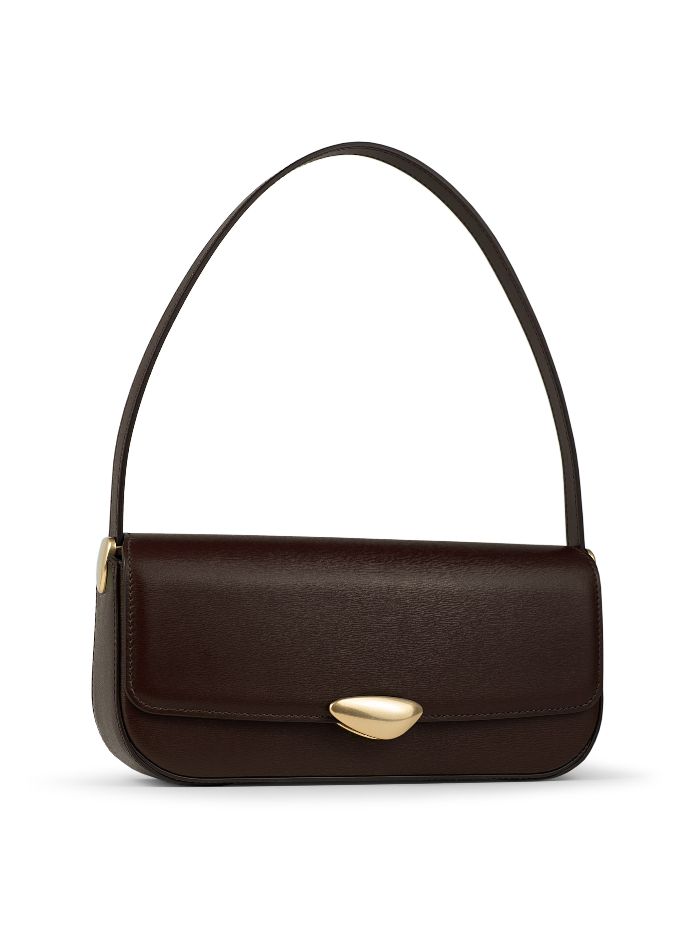 MAESTOSO Handtasche 'Noa Baguette'‌‌‌‌‌‌‌‌ in Braun: Vorderseite