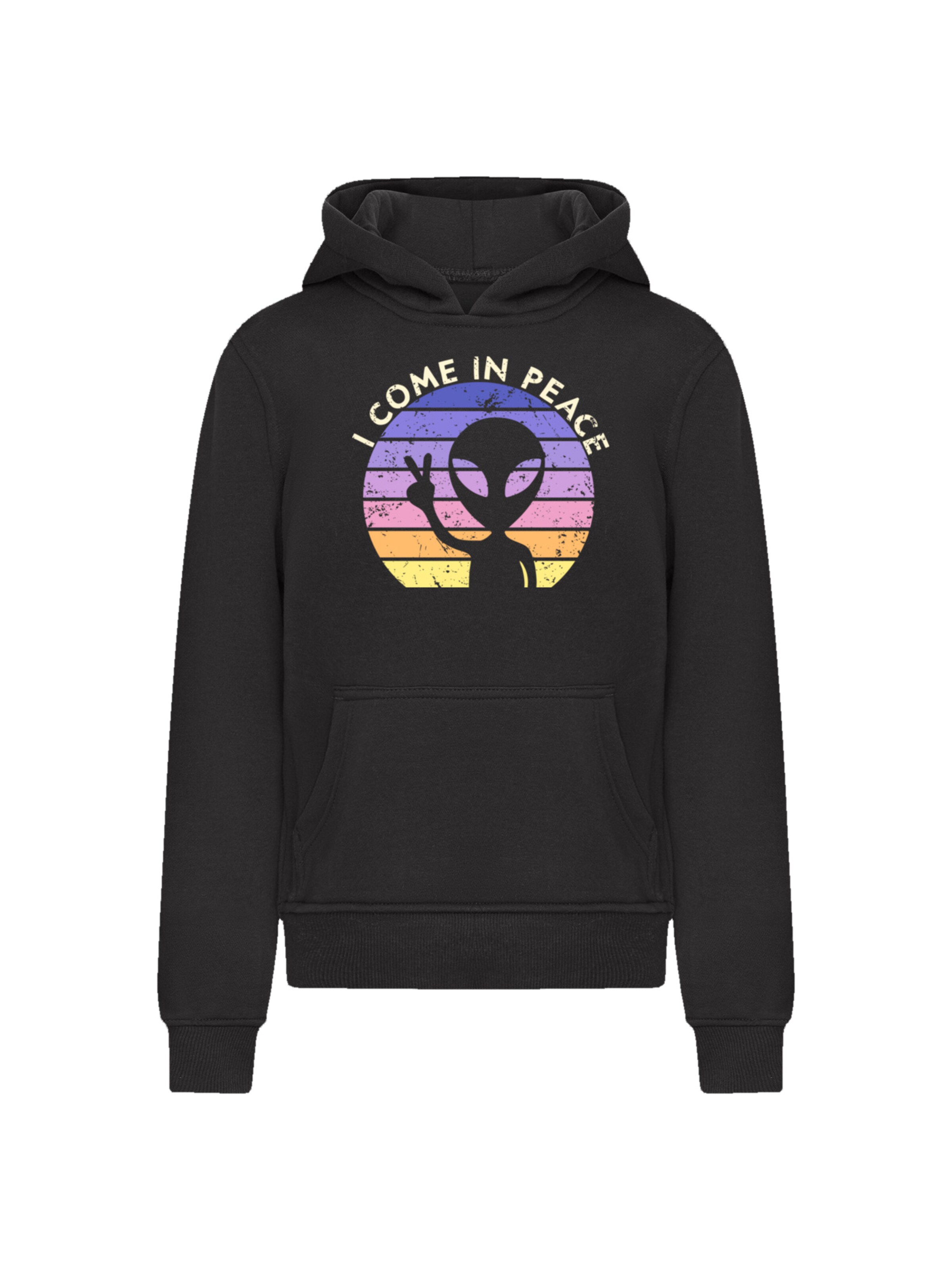 Sweat 'Alien Peace Sunset' F4NT4STIC en noir : devant