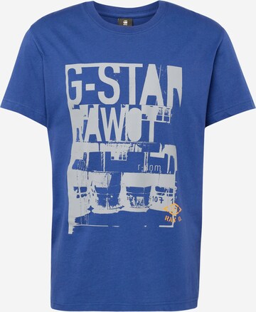 G-Star RAW - Camisa 'Underground' em azul: frente