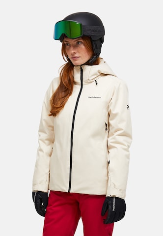 PEAK PERFORMANCE Outdoorjas in Beige: voorkant