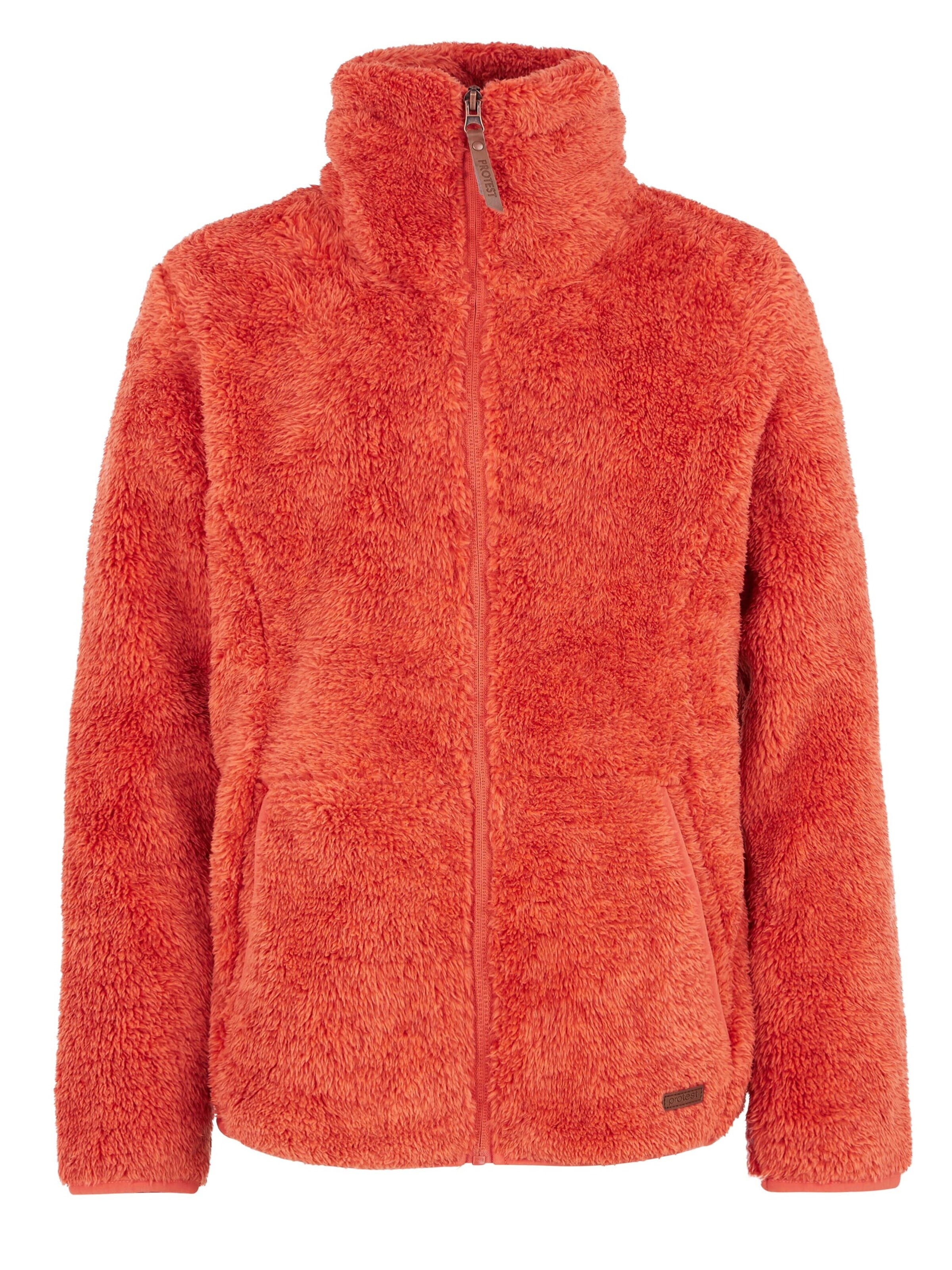 PROTEST Fleece jacket 'Riri JR' in Red: front