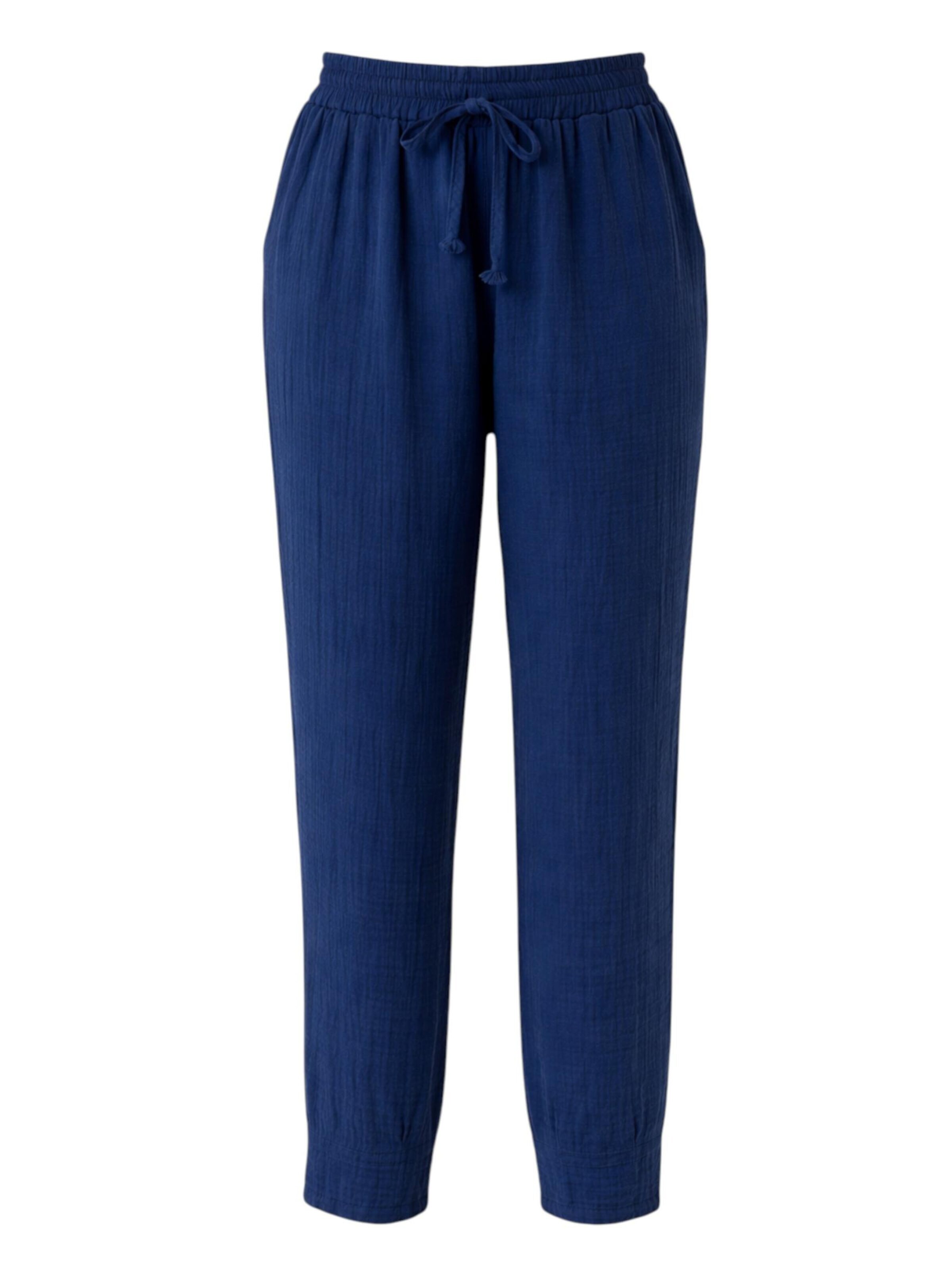 WENOR Wide leg Pants 'Eluna' in Blue: front