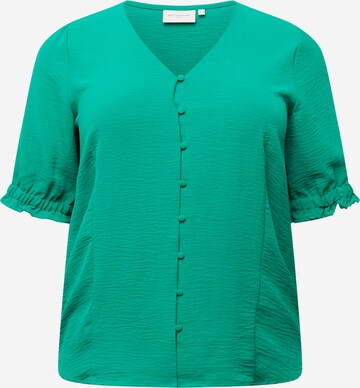 ONLY Carmakoma - Blusa en verde: frente