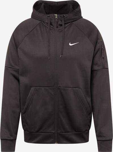 NIKE Sudadera con cremallera deportiva en negro / blanco, Vista del producto