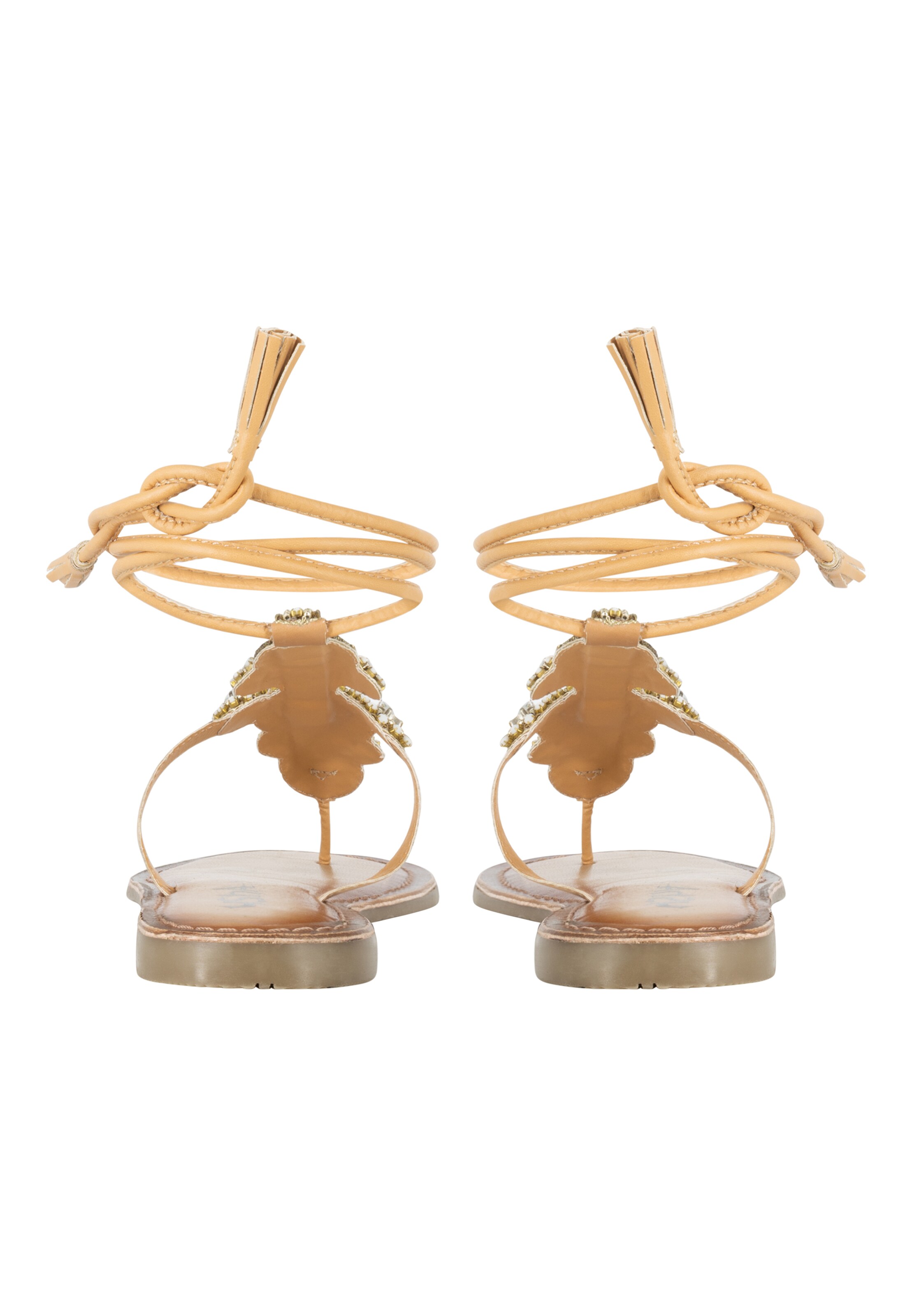 usha FESTIVAL Σαγιονάρες διχαλωτές σε καφέ