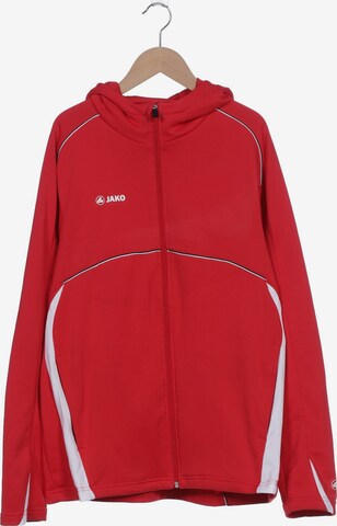 JAKO Sweatshirt & Zip-Up Hoodie in L in Red: front