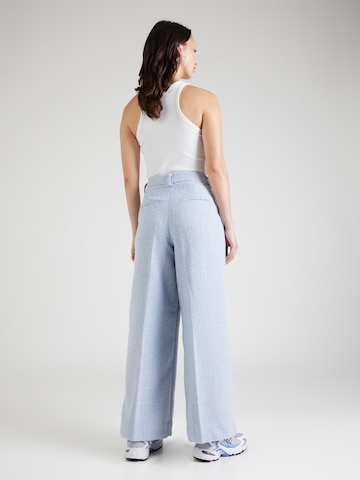 MSCH COPENHAGEN Široke hlačnice Hlače z naborki 'Abriella' | modra barva