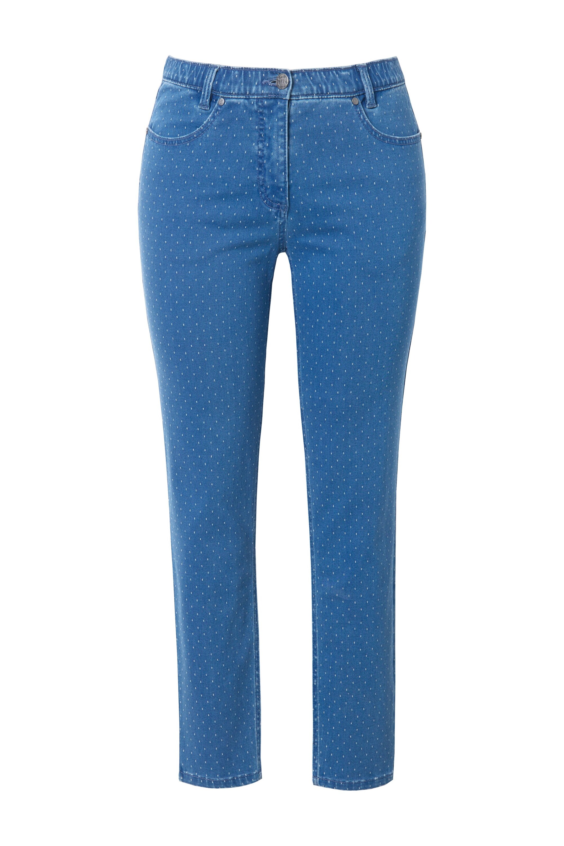 Ulla Popken Jeans in Blauw: voorkant