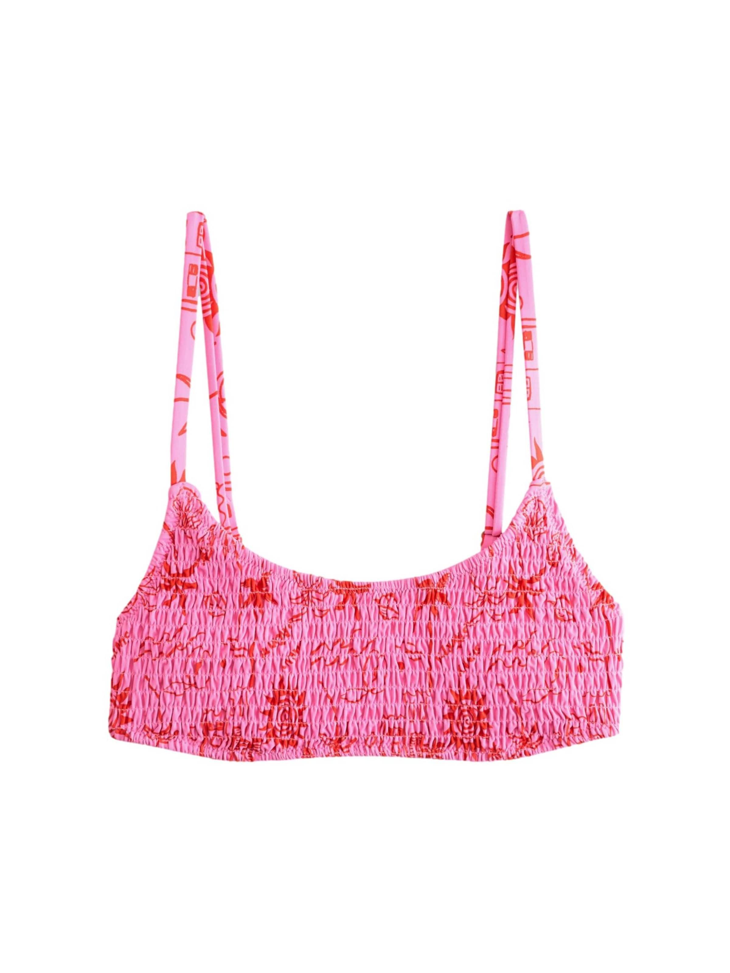 Bustier Hauts de bikini Next en rose : devant