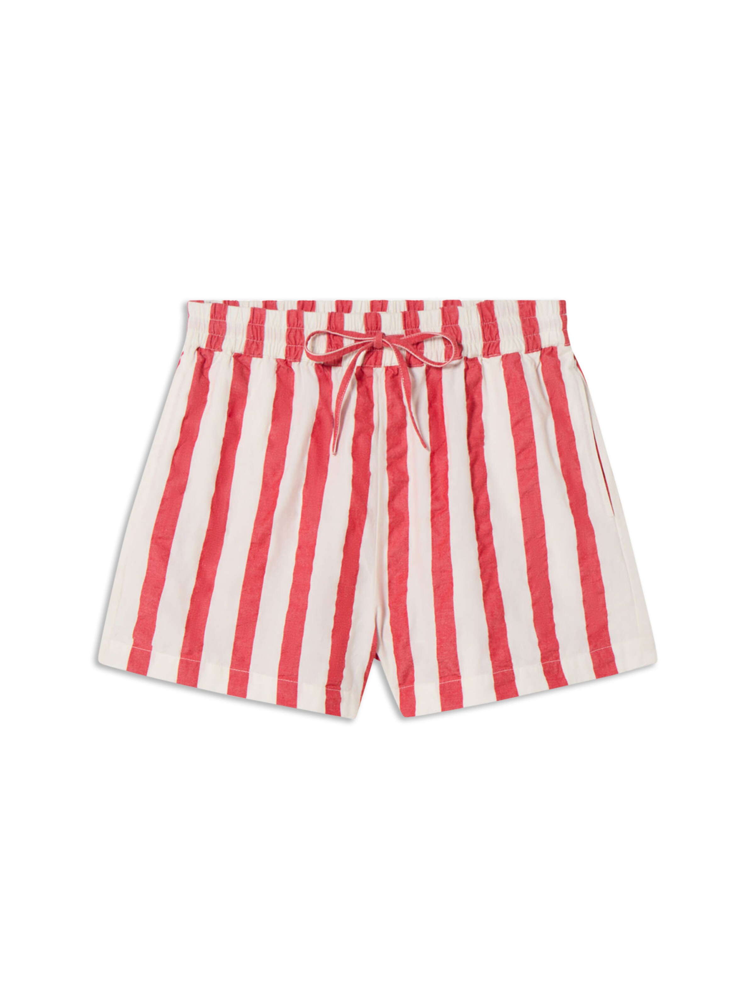 Thinking MU Широка кройка Панталон ' GERANIO ' в червено: отпред