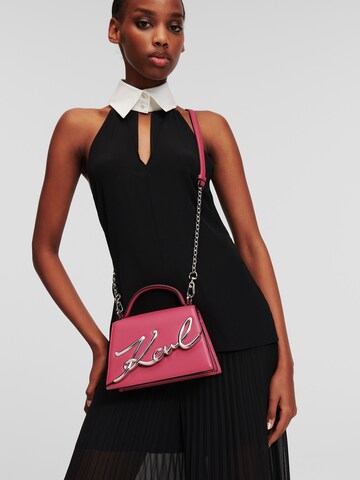 Karl Lagerfeld Torebka ' Signature Small ' w kolorze różowy: przód