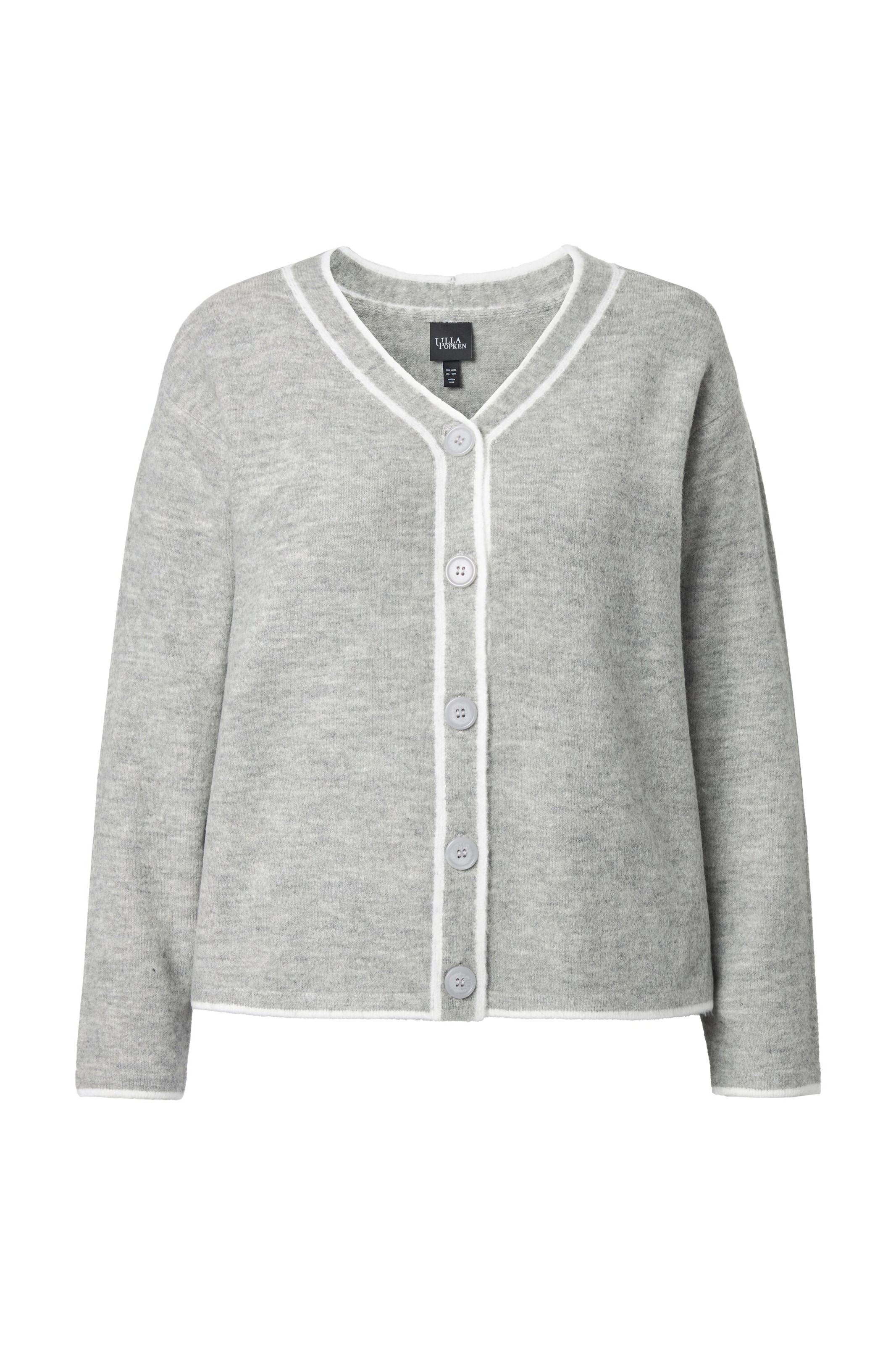 Ulla Popken Strickjacke in Grau: Vorderseite