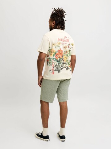 T-Shirt 'JOROriental' Jack & Jones Plus en blanc