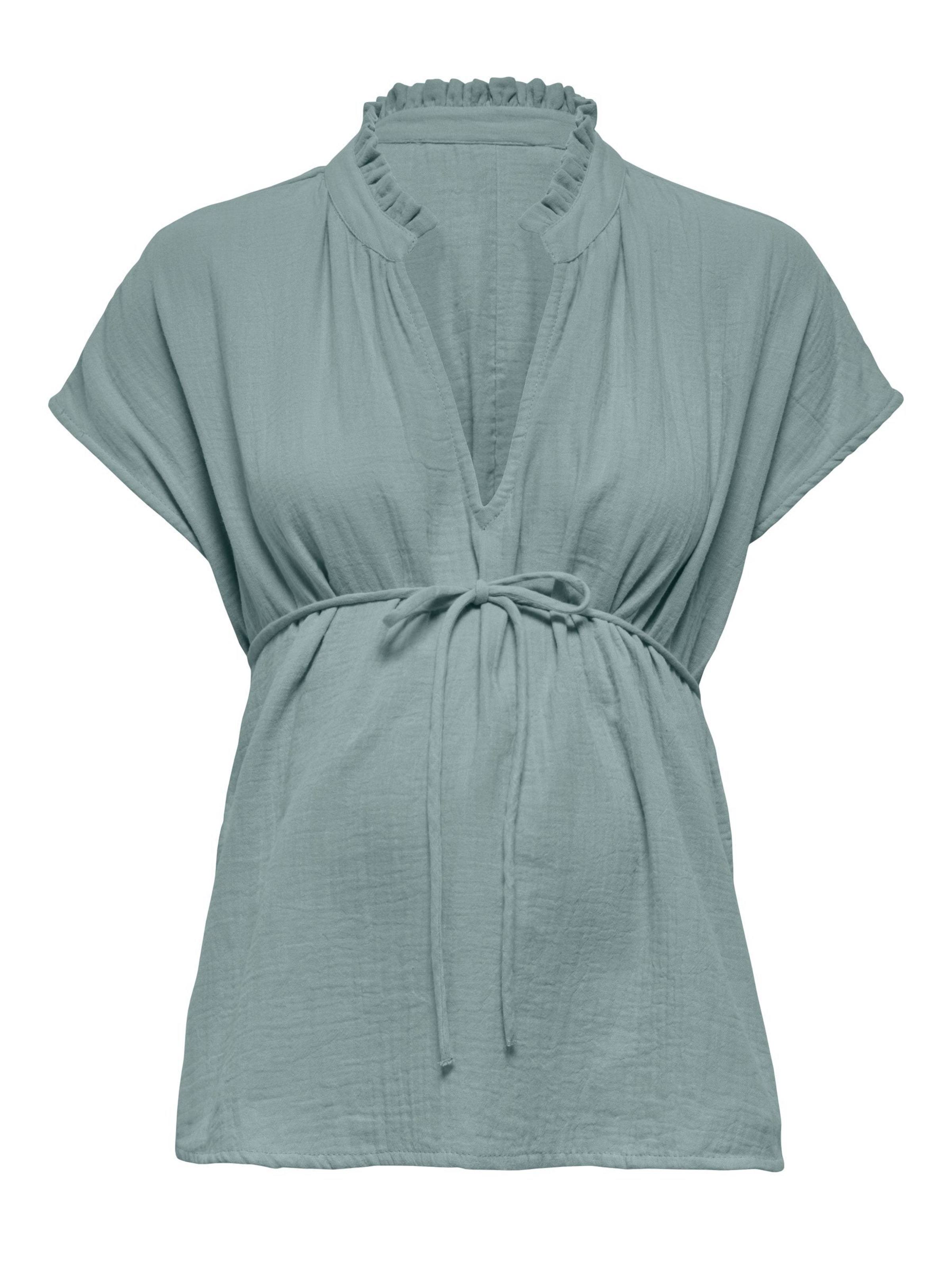 Only Maternity Blouse 'OLMThyra' in Groen: voorkant