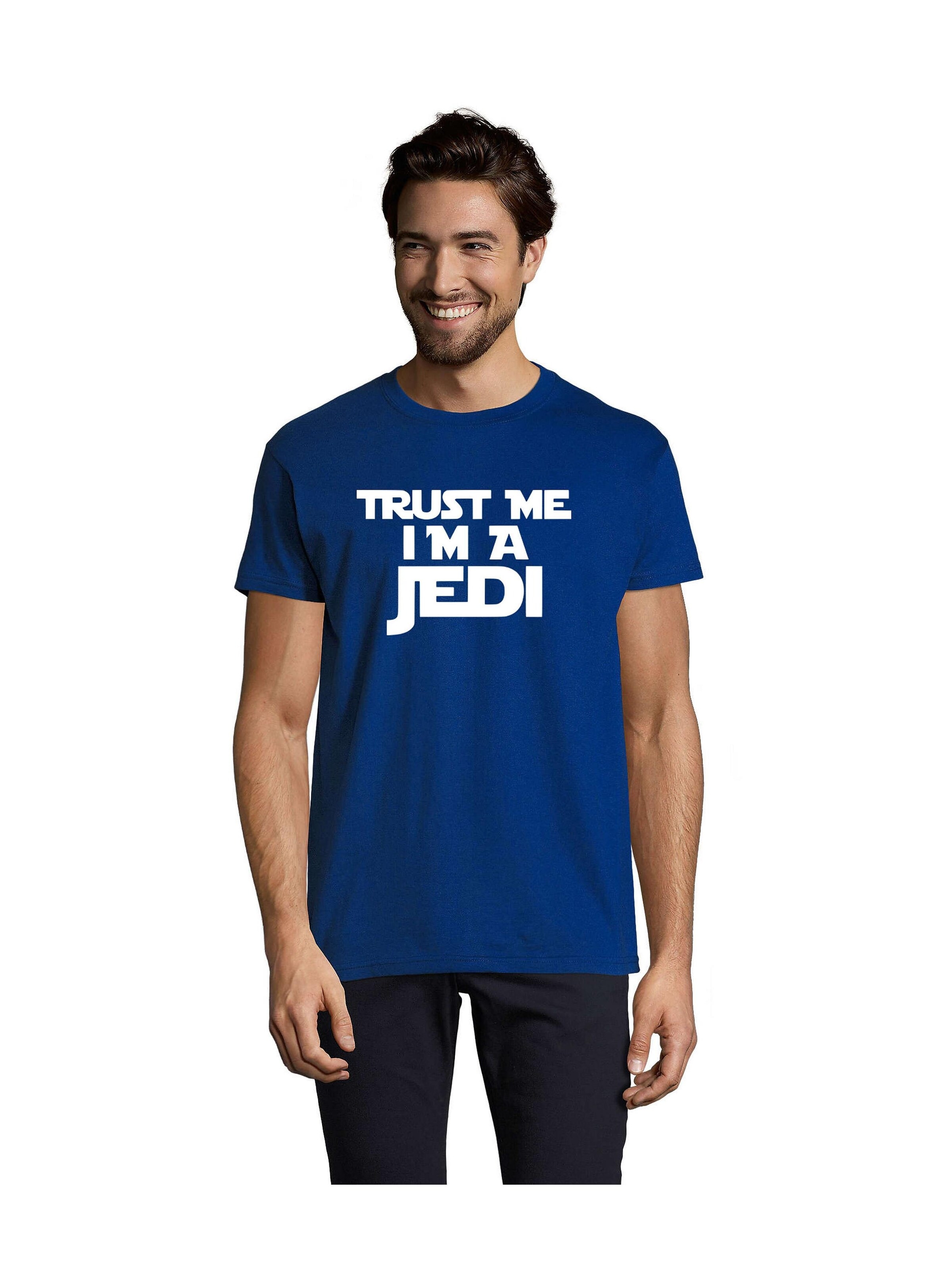 Blondie & Brownie Shirt 'TrustJedi'‌‌‌‌‌‌‌ in 5XL in royalblau, Produktansicht