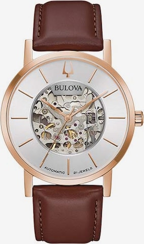 Bulova Analog Watch in Brown: front