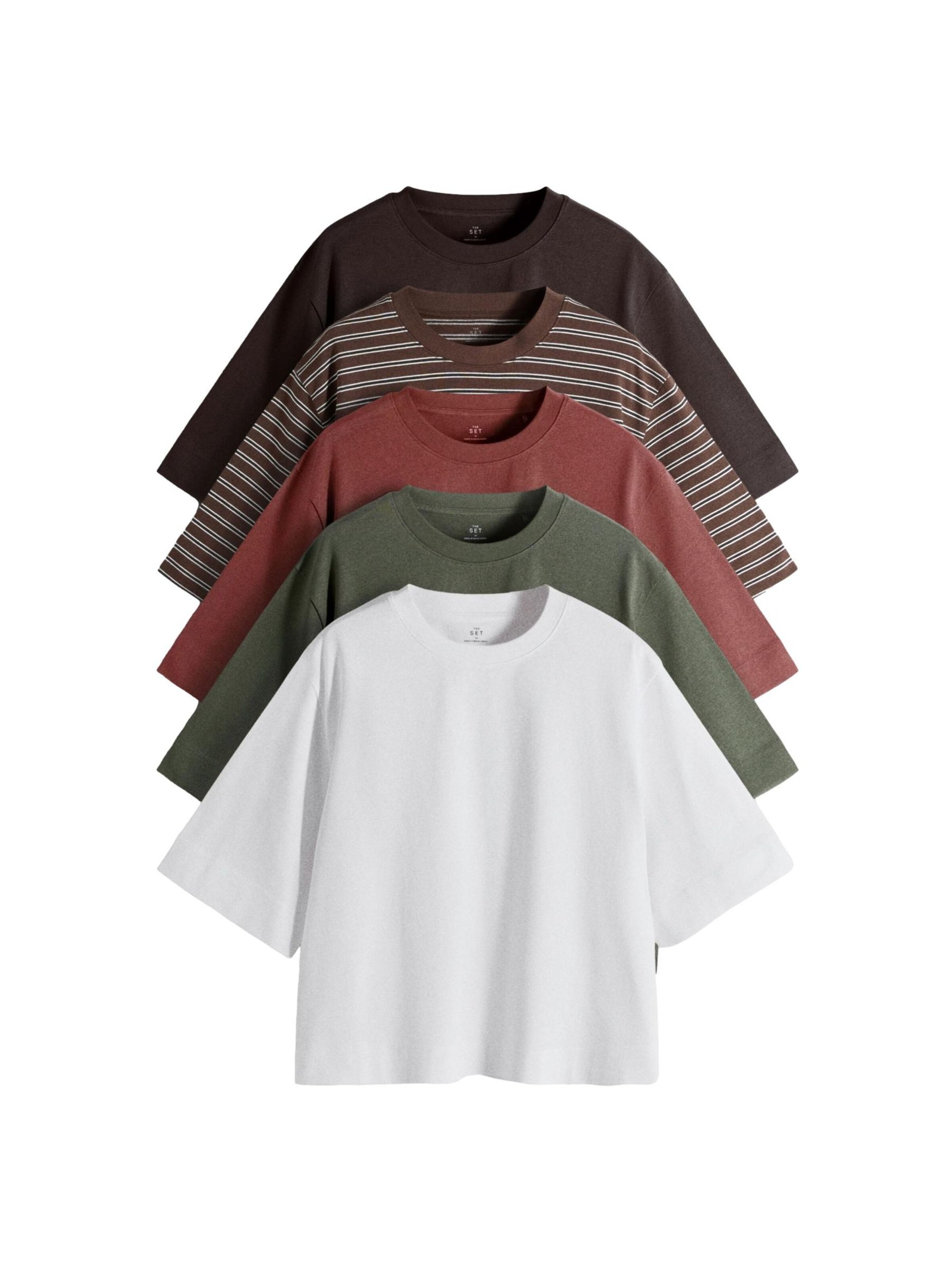 T-shirt The Set en marron : devant