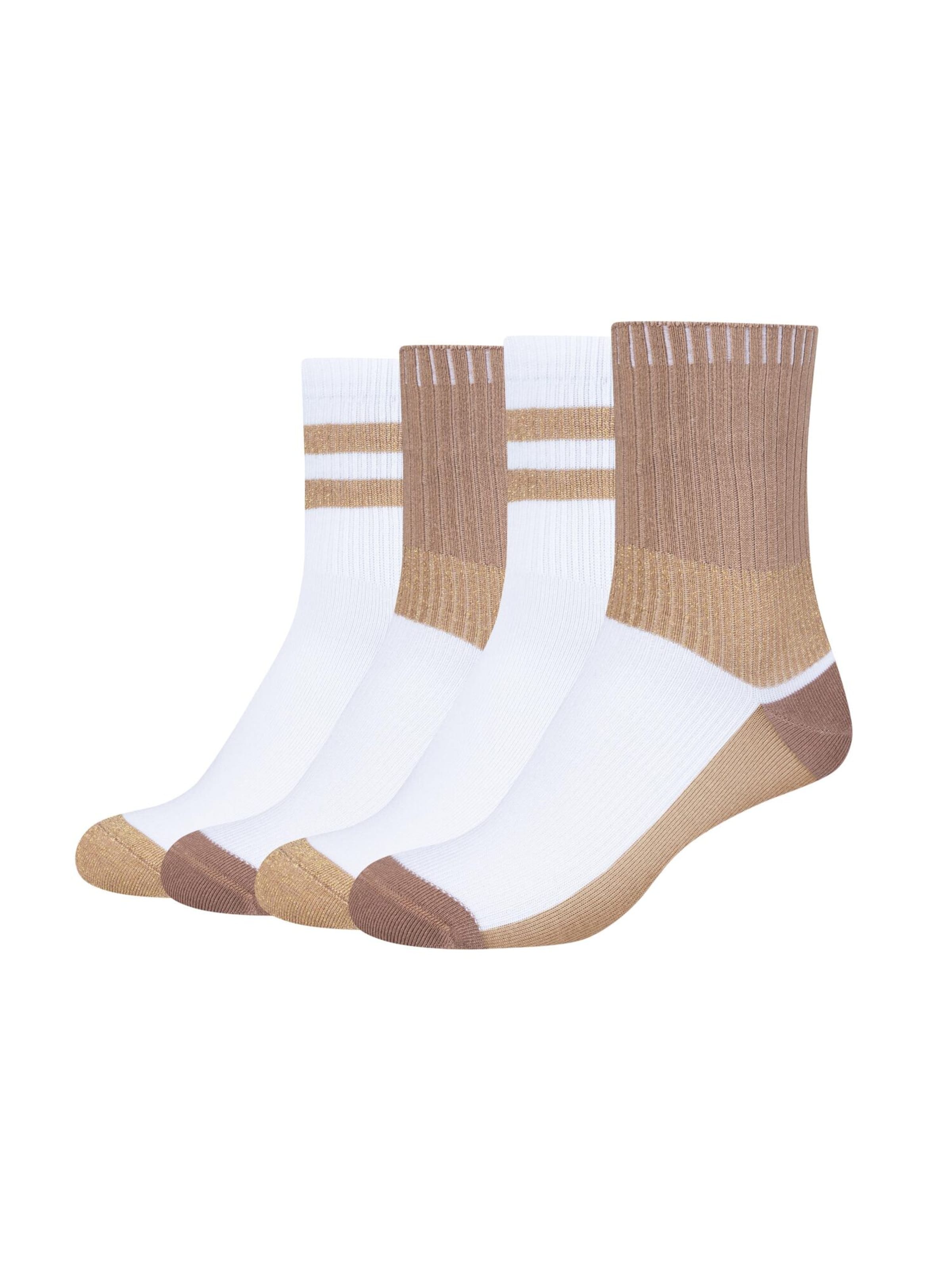 camano Socks in Brown: front