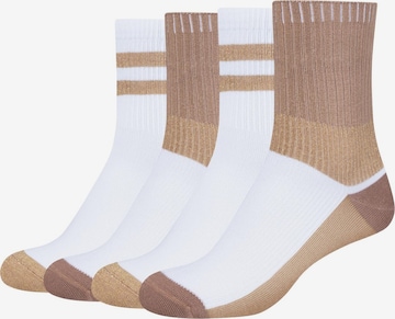 camano Socks in Brown: front