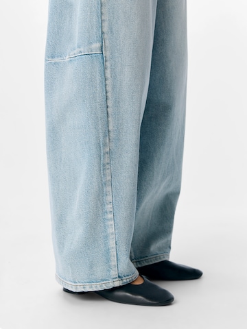 OBJECT Baggy Jeans 'OBJMOJI ELSA' in Blauw