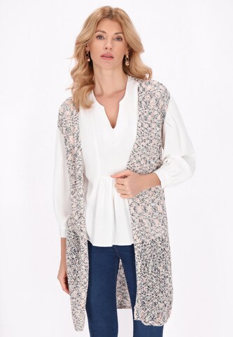 usha FESTIVAL Πλεκτό γιλέκο 'Fashion Look' σε μπλε: μπροστά
