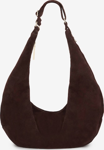 Borsa a spalla di Kazar in marrone: frontale