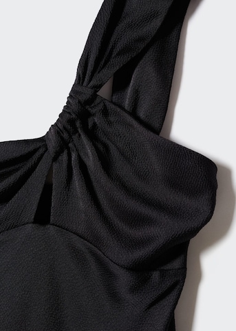 MANGO Večerna obleka 'Leandra' | črna barva