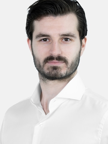 Vercate - Slim Fit Camisa clássica 'No. 2' em branco