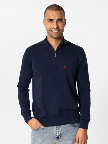 Williot Trui 'Benedetto' in Blauw: voorkant