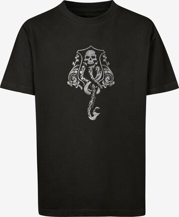 F4NT4STIC Shirt 'Harry Potter Dark Mark Crest' in Zwart: voorkant