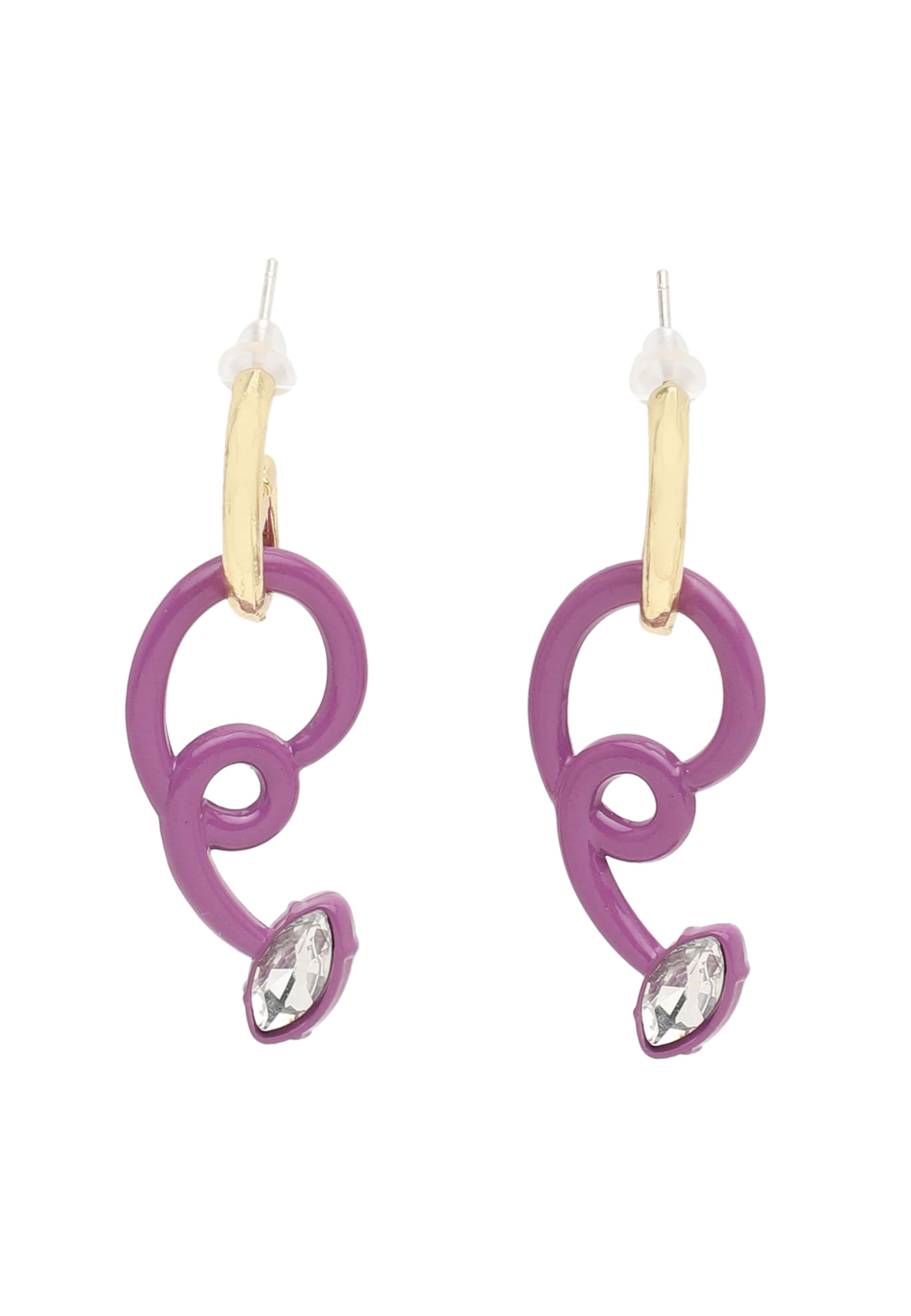 SOHI Uhani ' Bonny ' | vijolična barva: sprednja stran