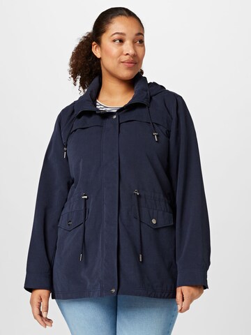 Parka mi-saison 'Starline Spring' ONLY Carmakoma en bleu : devant