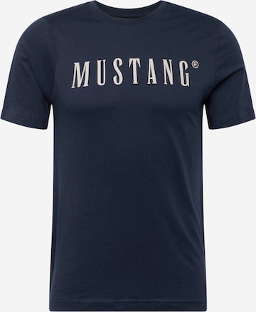 Tricou 'Austin' de la MUSTANG pe albastru: față