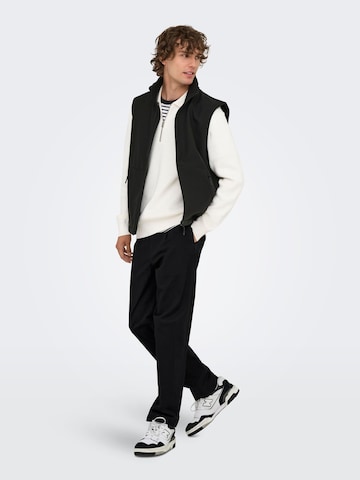 Loosefit Pantalon chino 'ONSCoil' Only & Sons en noir