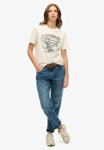 T-shirt 'American Eagle' Superdry en beige