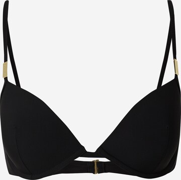 Calvin Klein Swimwear Push-up Bikini Top in Black: front