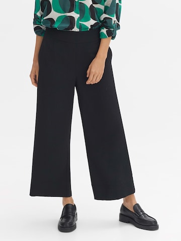 OPUS Wide leg Pleated Pants 'Misha' in Black: front