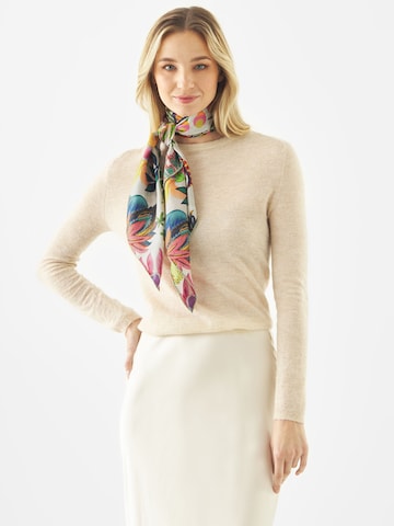 CODELLO Seidentuch mit Blumenmuster in Grün: Vorderseite