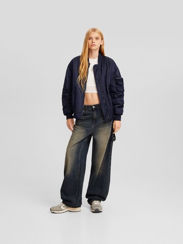 Bershka Between-season jacket in Blue