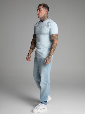 SikSilk Shirt 'Muscle' in Blauw
