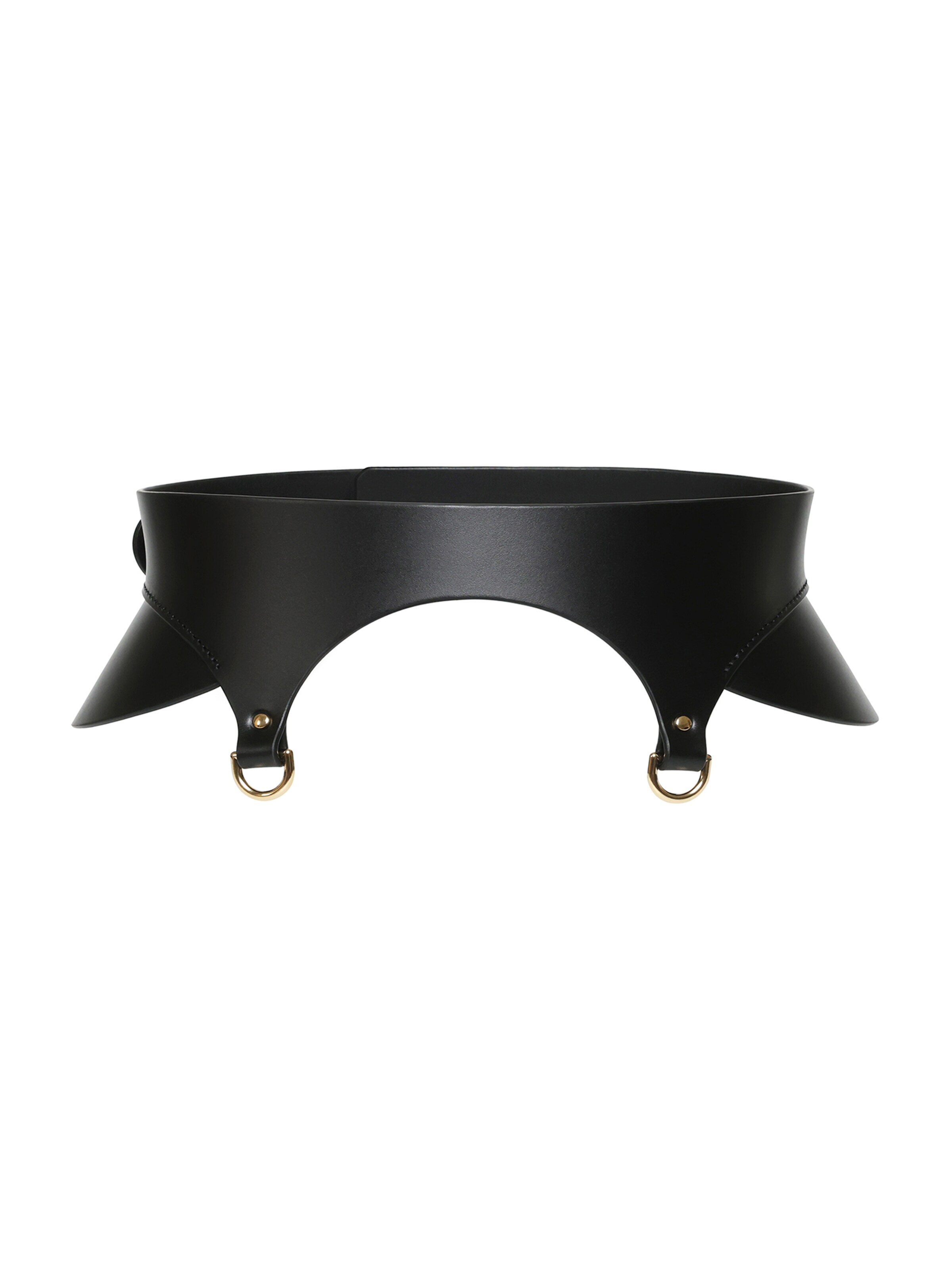 Haute Cuir Riem 'Liora Belt' in Zwart: voorkant