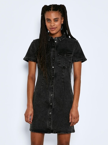 Noisy may - Vestido camisero 'Joy' en negro: frente