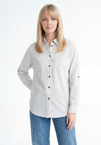 MIMO Blouse 'Classic Look' in Wit: voorkant