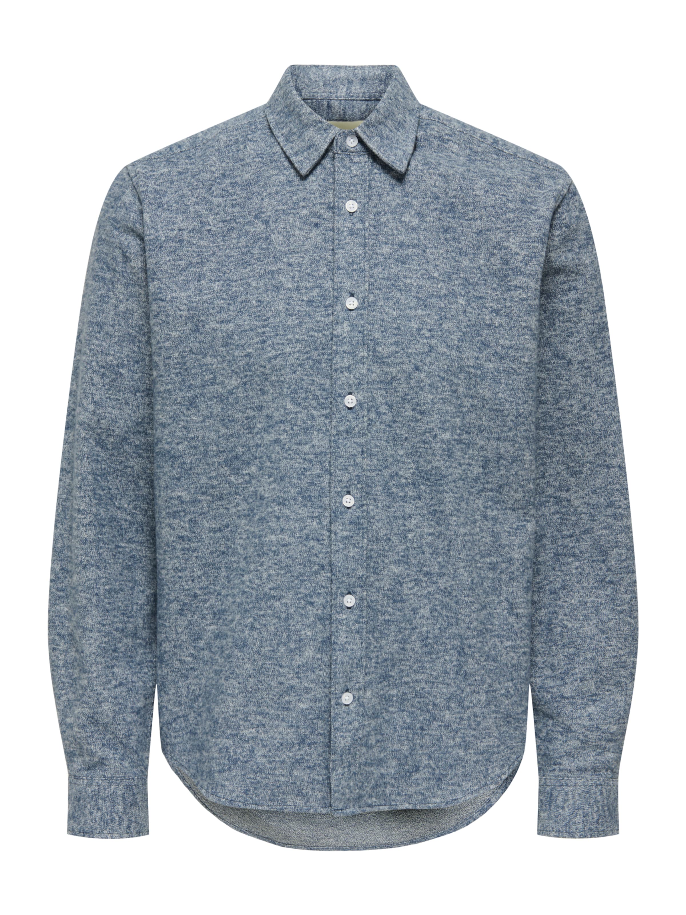 Only & Sons Regular fit Overhemd in Blauw: voorkant