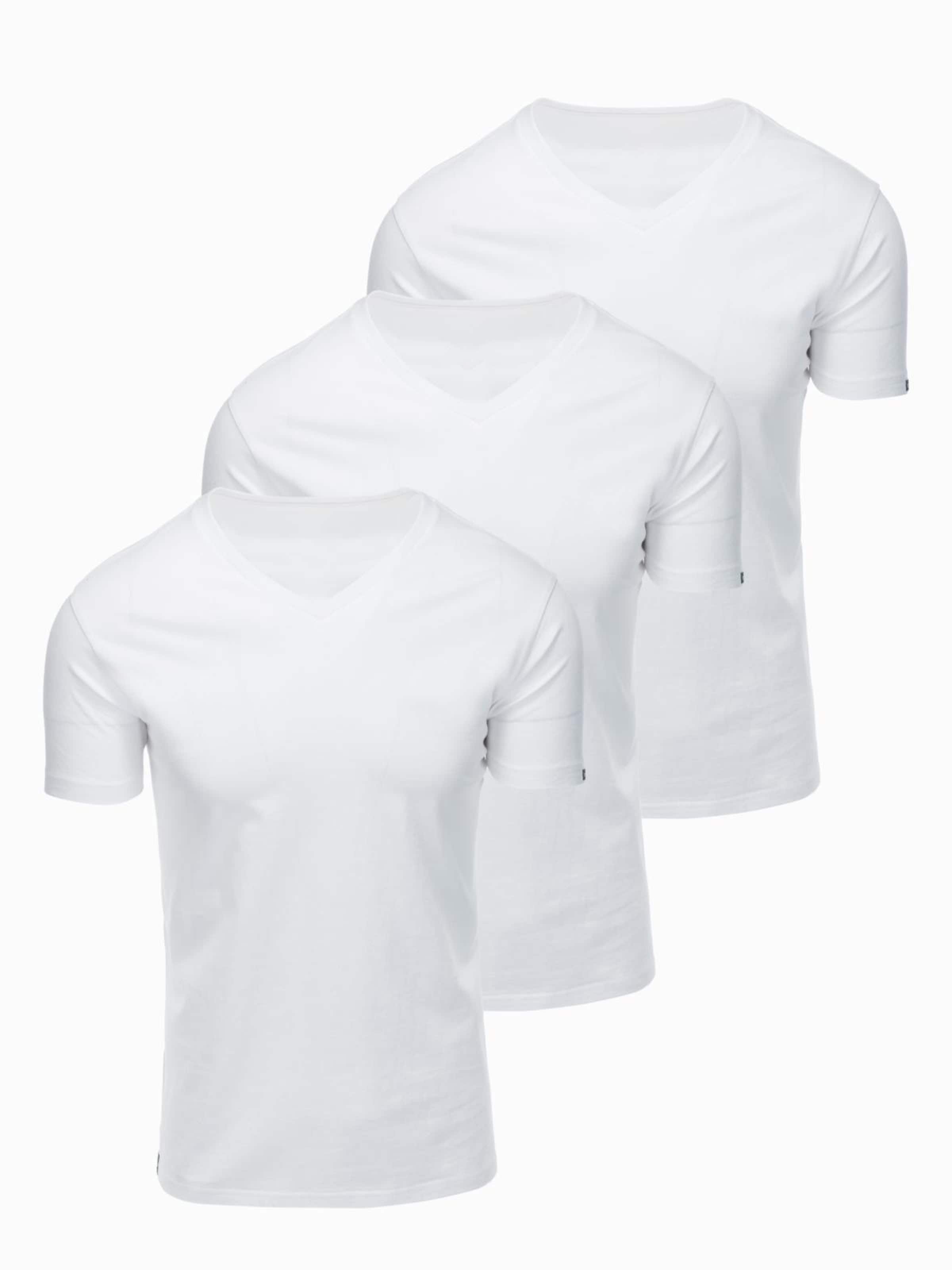 Ombre Shirt 'OM-TSBS-0281' in Wit: voorkant