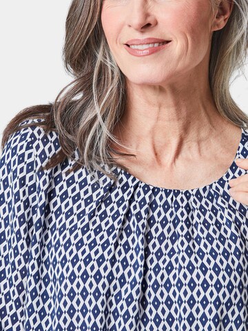 Goldner Bluse in Blau