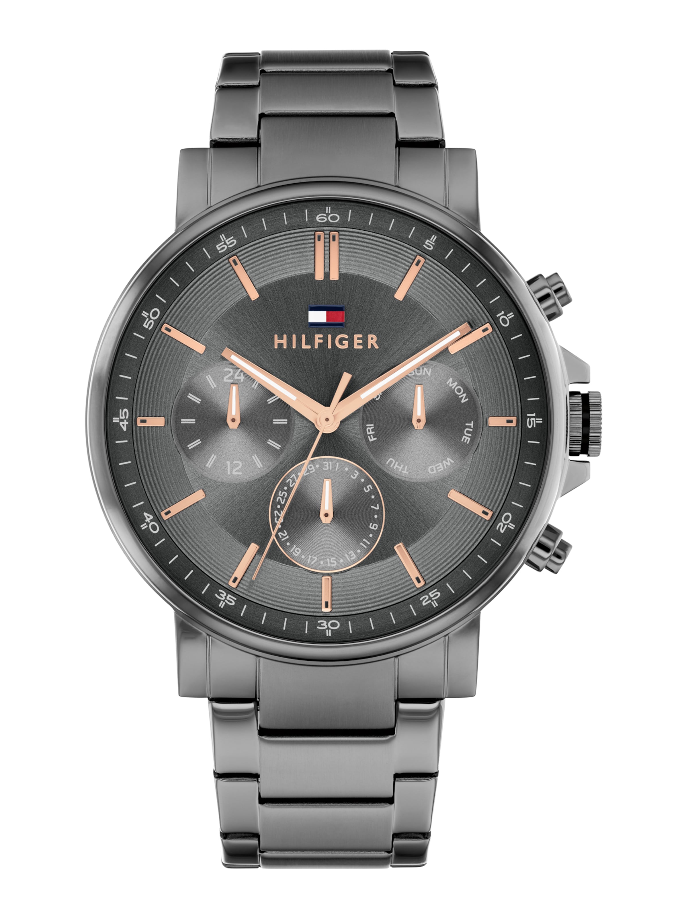 TOMMY HILFIGER Аналоговые часы 'Tyson' в Серый: спереди