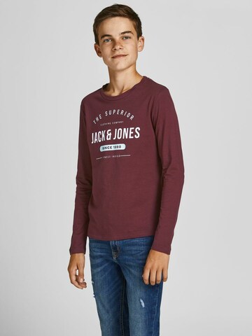 sarkans Jack & Jones Junior T-Krekls 'Herro': no priekšpuses