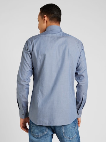 HUGO Red Slim fit Button Up Shirt 'Kason' in Blue
